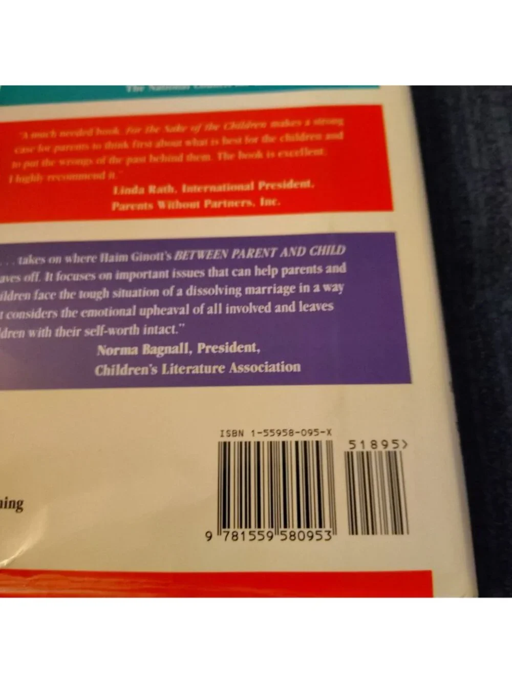 For the Sake of the Children Kris Kline Stephen Pew HC Parenting Divorce Book